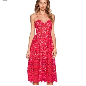Self-portrait azaelea dress, Red